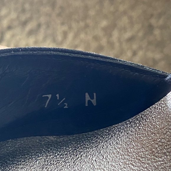 NEW Stuart Weitzman Peep Toe Bow Stiletto D'orsay Satin Sandal Heels 7.5 Black - Picture 8 of 9